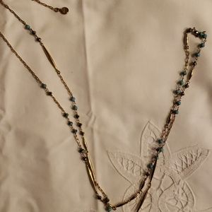 Turquoise and hematite necklace